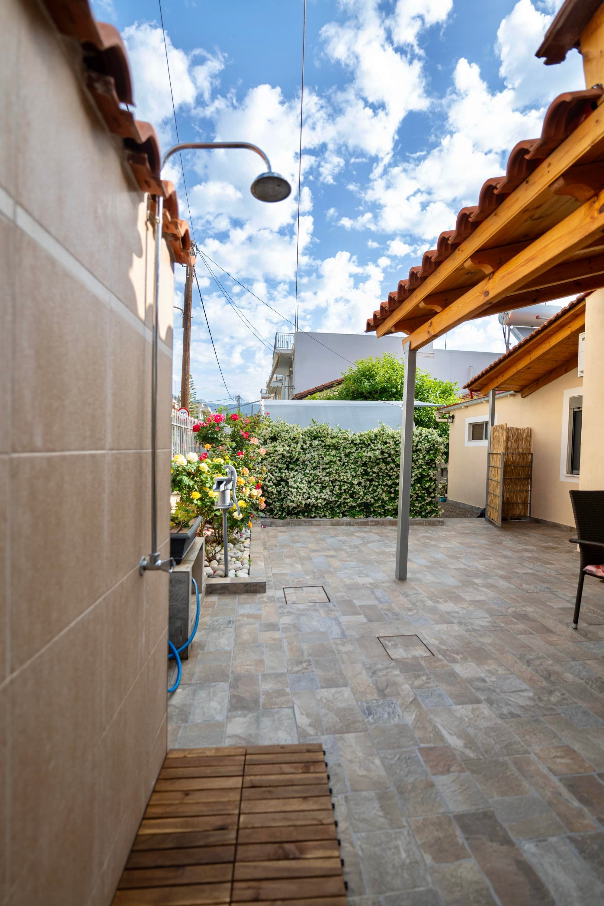 Yard with outdoor furniture